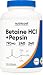 Nutricost Betaine HCl + Pepsin 790mg, 240 Capsules - Gluten Free & Non-GMO