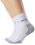 Deporte Head Socke Performance, Calcetines para Hombre, Blanco/Gris, 39-42, Pack de 3