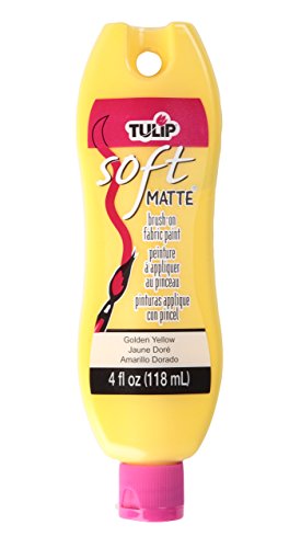 Tulip Soft Fabric Paint, Washable, Stays Soft and Flexible, Permanent Paint, for Light and Dark Fabrics, 4 fl oz, Golden Yellow
