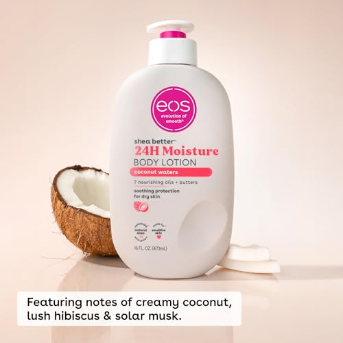 eos Shea Better Body Lotion Coconut Waters, 24-Hour…