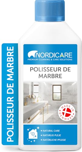 Nordicare Polissage pour marbre [500 ml] pour l'entretien de la pierre naturelle et artificielle I Nettoyage de polissage du marbre I Nettoyant pour marbre I Nettoyant...