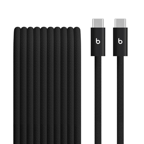 Image of Beats 240W USB-C to USB-C Braided Cable, Fast Charging, Durable /Tangle Free, Compatible with Apple and Android Devices (3 m /10 ft) - Bolt Black