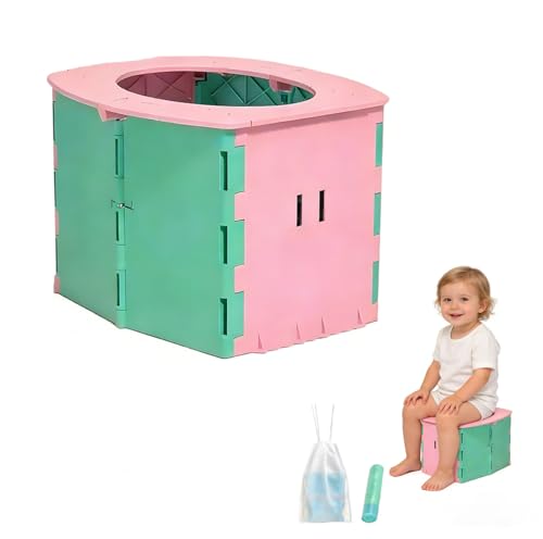 Portable Potty Seat for Toddler (Pink+Green)