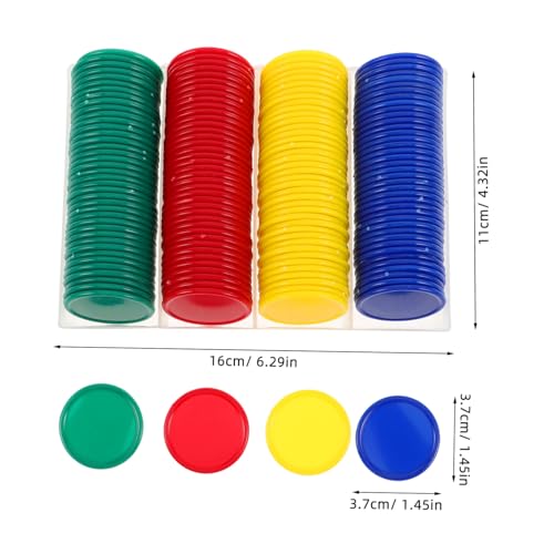 Disques colorés pour maths et tri : lot de 160 jetons éducatifs en plastique rigide