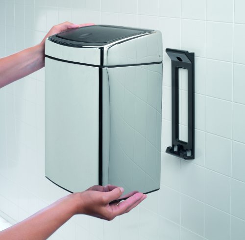 Brabantia Rectangular Touch Bin, 10 L - Brilliant Steel #TOP4