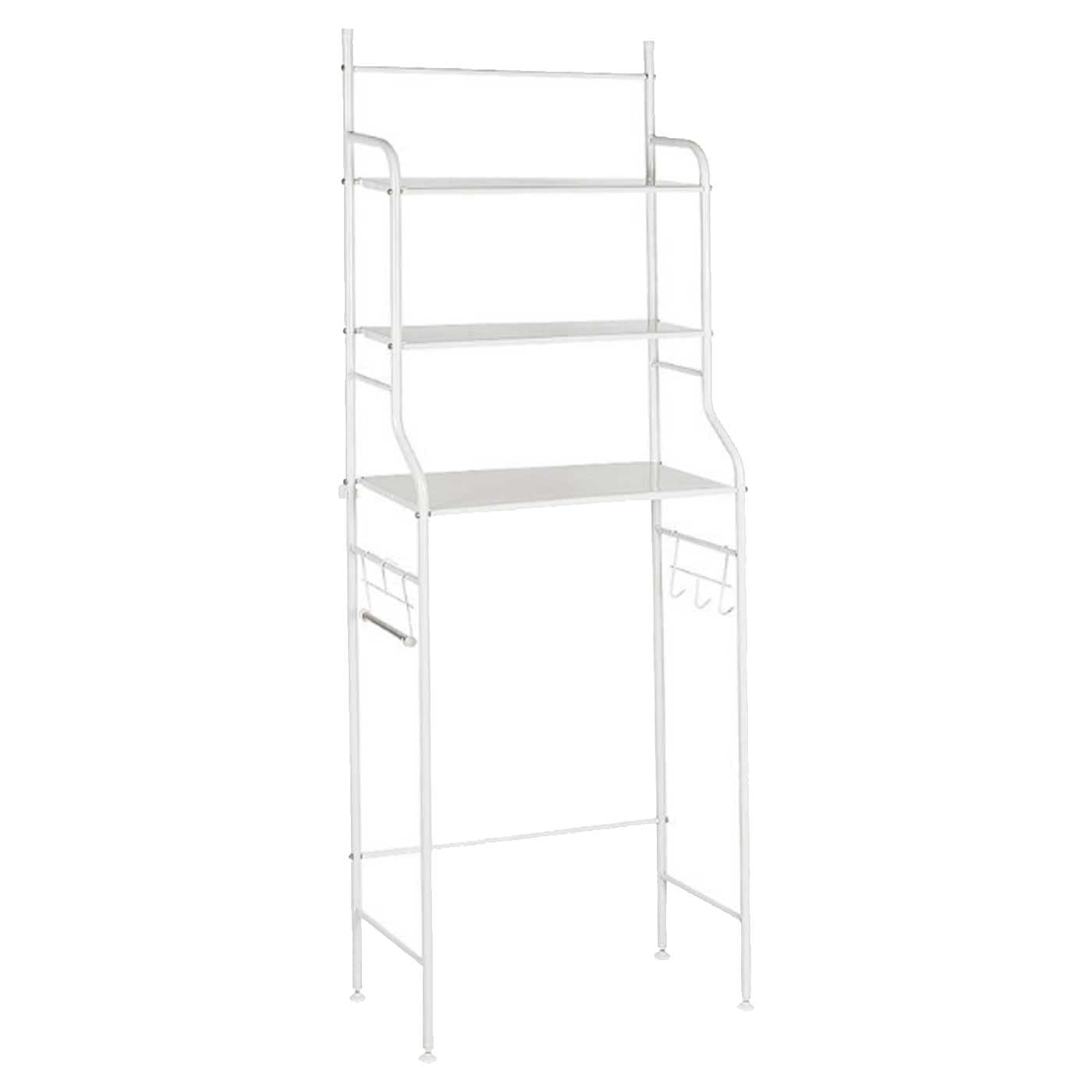 Acan Tradineur - Estantería Multiusos para baño - Fabricado en Acero Inoxidable - De pie sin punzonado, Protege la Pared, fácil de Montar y Desmontar - 165 x 55 x 26 cm