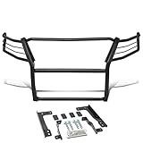 DNA Motoring GRILL-G-084-BK Powder-Coated Front Bumper Protector Brush Grille Guard,Black