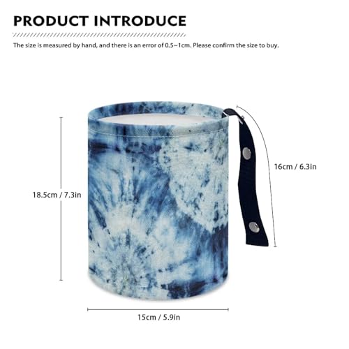 Image of Abstract Tie Dye Car Trash Can - Cute，Portable,Collapsible Back Seat, Front Console, Floor, or Hanging Headrest Waste Basket Car Garbage Bag