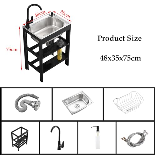 Évier de cuisine autoportant compact avec poste de préparation - 2