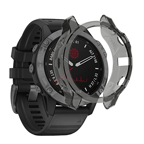 PaceBid Case Compatible with Garmin Fenix 6 Pro, Protective TPU Case, Scratch-Resistant Protective Case for Garmin Fenix 6 PRO (Black)