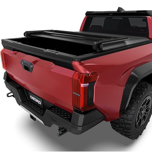 OEDRO Soft Tri-fold Truck Bed Tonneau Cover Compatible with Toyota Tacoma 2024 2025 2026 with 5ft Bed with Track Rail System(Excl. Trail)