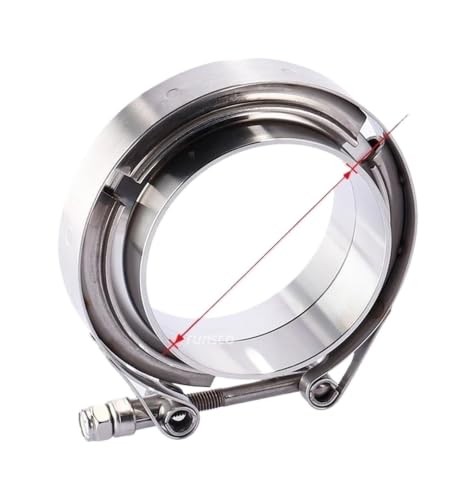 Abrazaderas para mangueras en V con brida macho hembra de acero inoxidable para escape 2