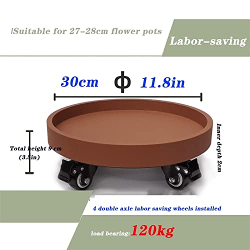 Chariot à plantes 30 cm avec roulettes pour déplacer sans effort