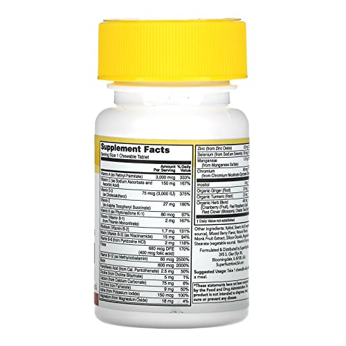 Supernutrition Simplyone Multivitamin For Women, Wild Berry, 30 Count #TOP1