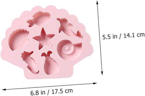 Miniatura 6 de Abaodam Molde de silicona oceánico para cubitos de hielo, moldes de silicona para hornear, cupcakes, galletas de fiesta, tema marino, fondant,