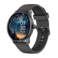 Smartwatch Damen Herren, 1.38 Zoll HD-Display Smart Watch mit Bluetooth Anrufe, Fitness Tracker mit Herzfrequenz SpO2 Schlafmonitor Schrittzähler, IP68 Wasserdicht Fitnessuhr für Android iOS Schwarz