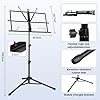 New Bee Music Stand - Music Stands for Sheet with Carrying Bag, Metal Sheet Music Stand Portable, Adjustable Podium Stand with Tripod Base and Sheet Music Folder - Black #3