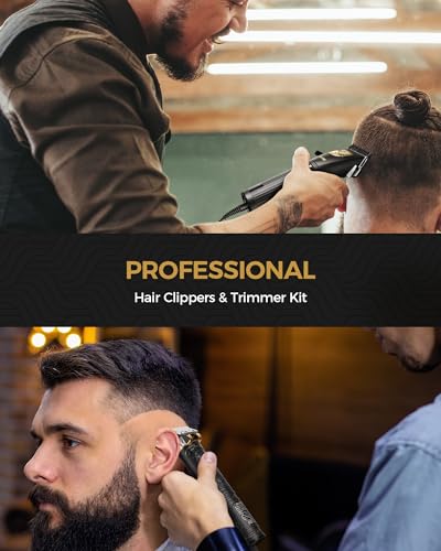 Glaker 6026B+1019B Hair Clippers For Men Professional, Cordless Clippers For Hair Cutting, Mens Hair Clippers And Trimmer Kit thumb #2