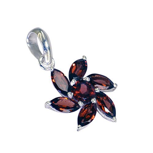 Pendentif en Grenat de forme marquise | Haute finition serti lunette - 3