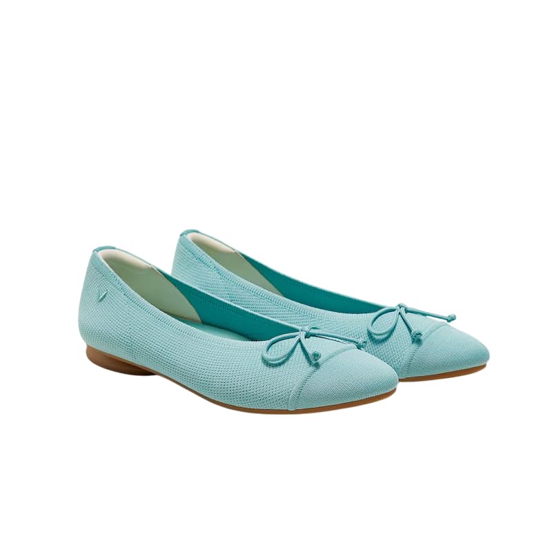 VIVAIA Tiana Almond-Toe Bow Flats Shoes for Women Slip On Washable Ballet Flats Shoes Comfortable Casual