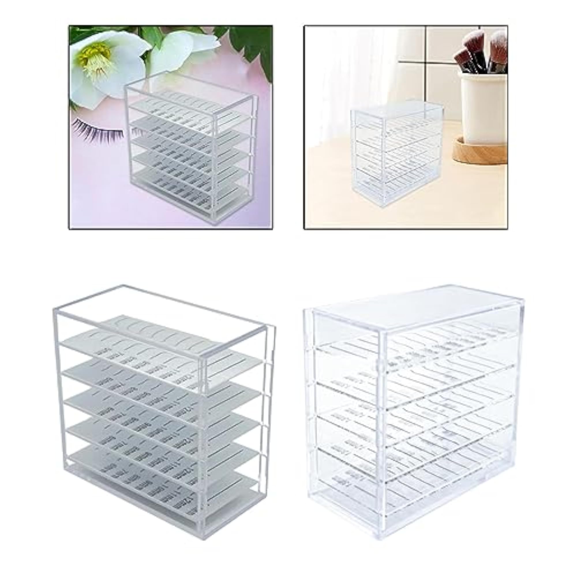 6x Eyelash Extension Storage Case 5 Layers Organizer