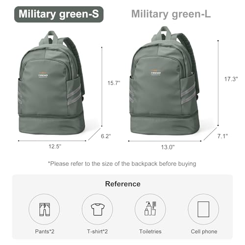 coofay Gym Backpack For Women Waterproof Backpack With Shoe Compartment Lightweight Travel Backpack Sports Backpacks Small Gym Bag