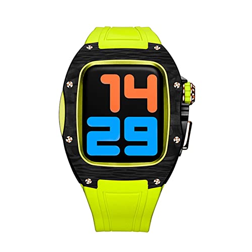 Kit modification Apple Watch 44mm fibre de carbone pour un style dynamique au quotidien