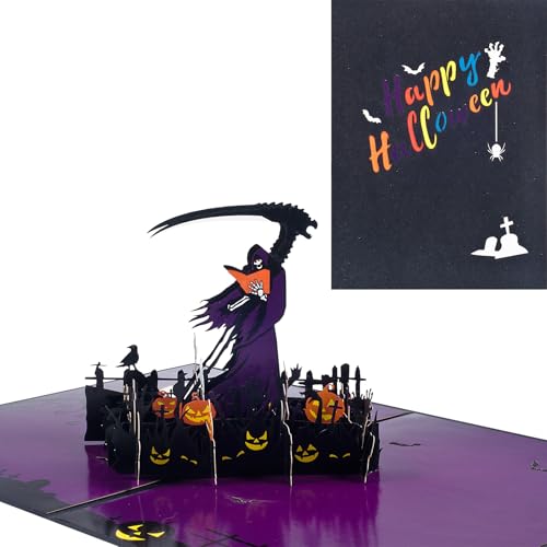 Pop-up Halloween Card, 3D Sense of Death, Halloween Card for Family and Friends