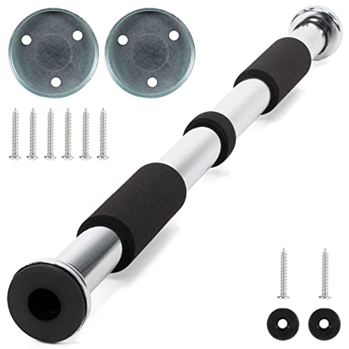 MAXXIVA® Klimmzugstange für Türrahmen silber Griffe stufenlos...