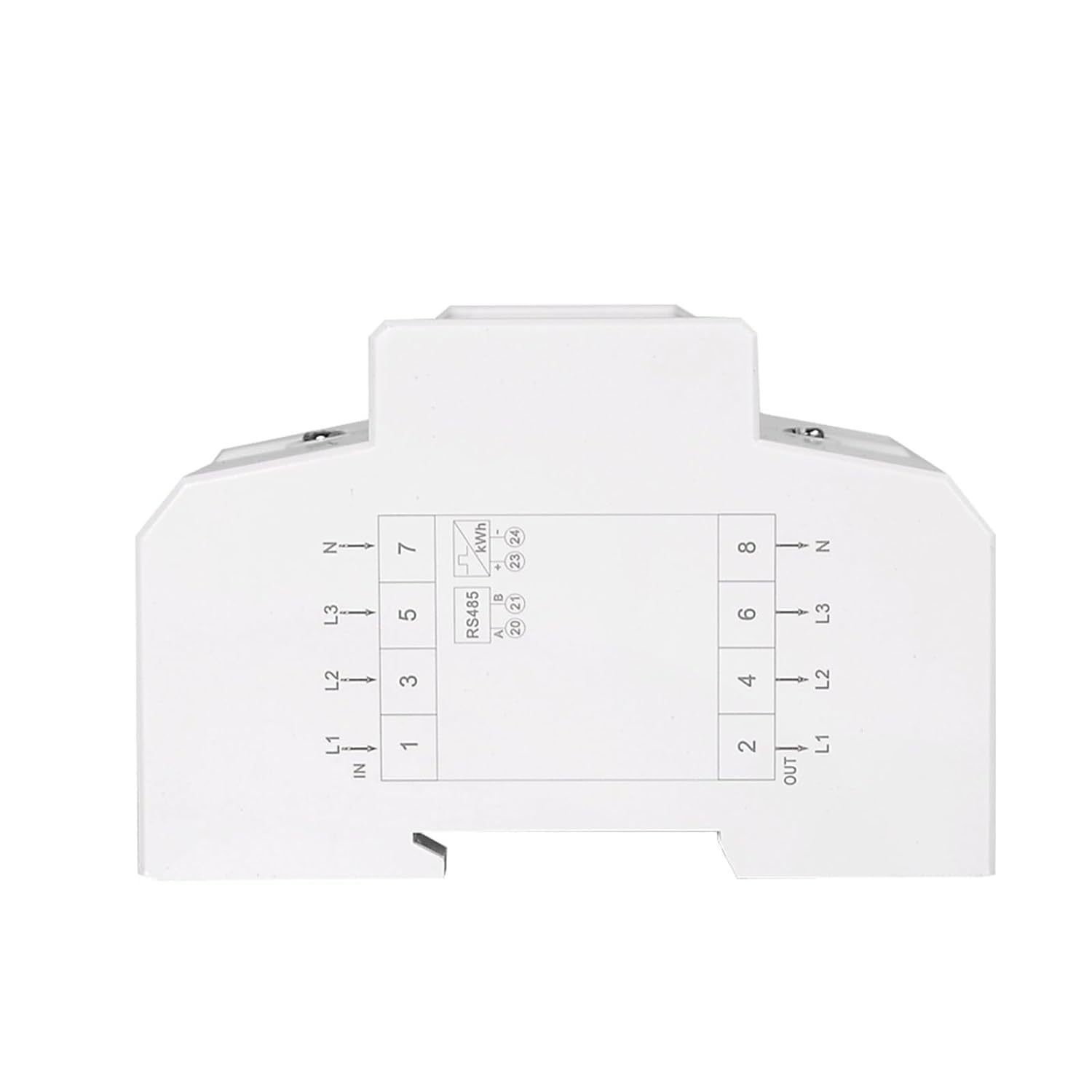 Disjoncteur Rail DIN 3 phases 4 fils wattmètre électronique consommation d'énergie compteur d'énergie 5-80A 380V AC 50Hz rétro-éclairage LCD 1 pièces