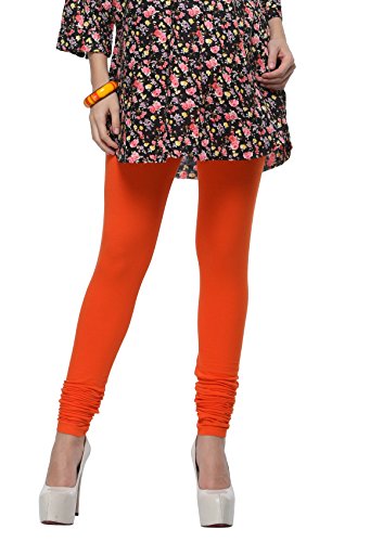 Image of Frenchtrendz Women's Cotton Spandex Stretchable Mid Rise Slim Fit Churidar Leggings Pull On