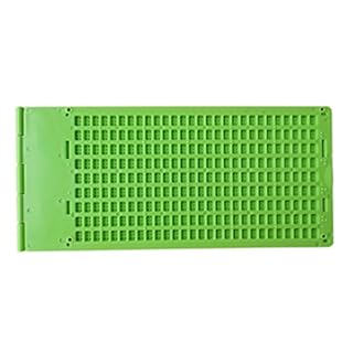 VISIONU Tavoletta Braille in plastica (9 Righe x 28 caselle)-Verde