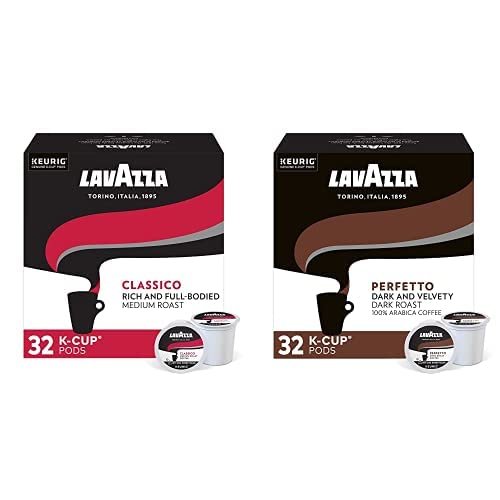 Lavazza Paquete de cápsulas K-Cups de café Keurig para cafeteras Keurig de una sola porción, 64 unidades (32 cápsulas x cada sabor)