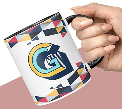Image of NH10 DESIGNS 3D Colorful Alphabet Letter G Printed Coffee Mug for Girls Boys Friends Love Kids Best Gift for Birthday Anniversary Initial Letter G (Ceramic Tea Coffee Mug-350ml) - ABV3TM2 17