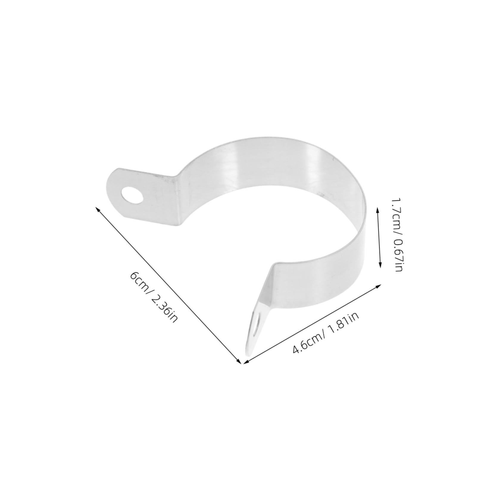 VILLCASE 10pcs Stainless Steel Clamp Industrial Duty 304 Steel Pipe Support Water Pipe Clamp