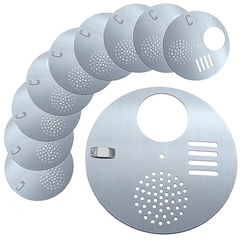 NIZEFEI Bee Hive Nuc Entrance Disc Diameter 4.92" 10PCS Stainless Steel Bee Hive Entrance Disk Gate Beekeeping Supplies Beehive Tool