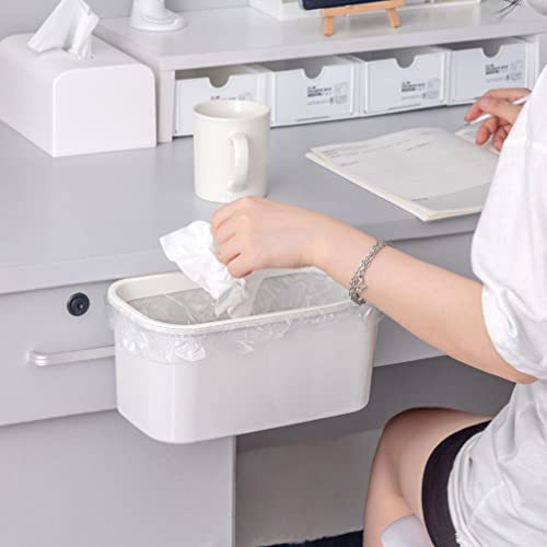 Image of 2Pcs Hanging Kitchen Waste Bin - Versatile Wall-Mounted Garbage Container for Dormitory Bedroom and Kitchen Cabinet Storage Space-Saving Small Dustbin