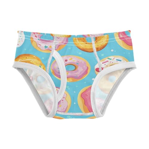 KLL Donuts Background Toddler Boys' Pure Cotton Underwear Briefs Breathable Undies