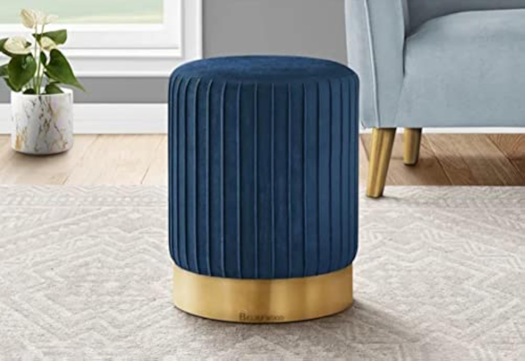 Modern Sitting Stool with Iron Frame