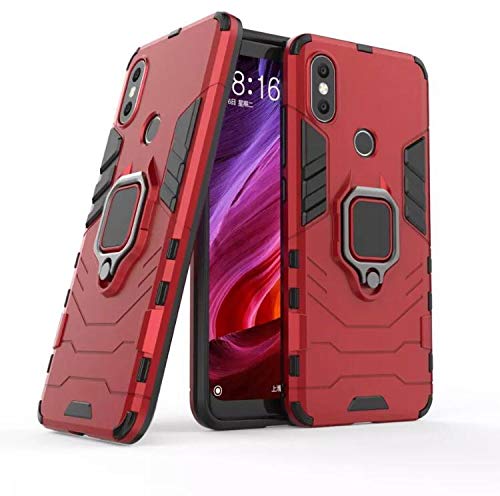 Mobirush Armor Shockproof Soft TPU and Hard PC Back Cover Case with Magnetic Ring Holder for Redmi Note 5 Pro - Armor Red (B08411GKVY) Amazon Price History, Amazon Price Tracker