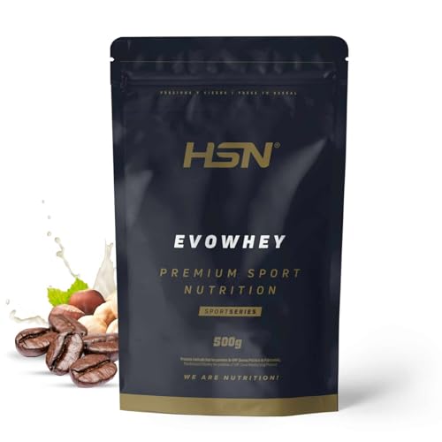 HSN Evowhey Protein | Café y Avellanas 500g | Concentrado de Proteína de Suero (Whey Protein Concentrate) | No Incluye Dosificador | No-GMO, Vegetariano, Sin Gluten ni Soja