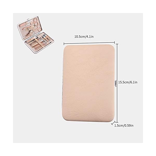 Aokyom 18PCS Pediküre Kit Nagel Schere Kit Nagelknipser Set Maniküre Pediküre Kit Maniküre Set Nagelknipser Edelstahl Beauty Kit Nagelpflegeset Maniküre Set Pediküre kit Geeignet für Männer und Frauen – Bild 5