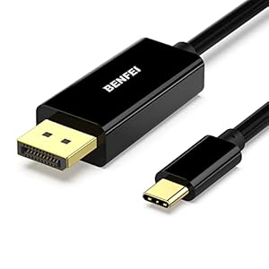 USB Type C naar DisplayPort 4K @ 60Hz kabel, BENFEI 1,8 m UHD Thunderbolt 3 naar mannelijk naar mannelijk Display Port adapter verguld snoer