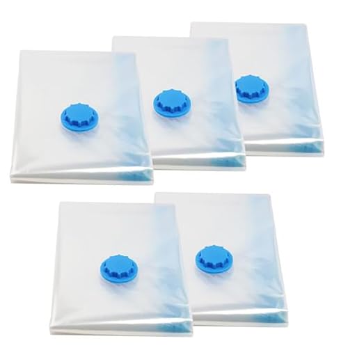 Vacuum Storage Bags 2Pcs Vacuum Compression Valve Bag Save Space Compressed Clothes Foldable Quilt Storage Suction Organizer Saving Seal Packet Pouch(Style1 60x80cm)