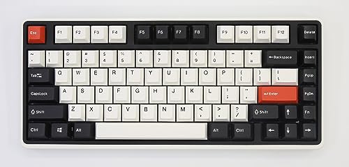 Varmilo Minilo VXT81 Retro 75% Hotswap Triple Mode Bluetooth + Wireless 2.4 GHz RGB Mechanical Keyboard Cherry MX Black Clear-Top