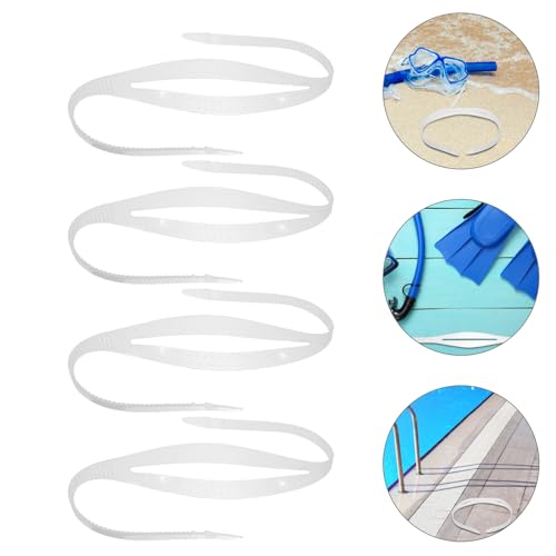 Correa de máscara de buceo transparente y accesorios de silicona elástica pack de 4 piezas 6