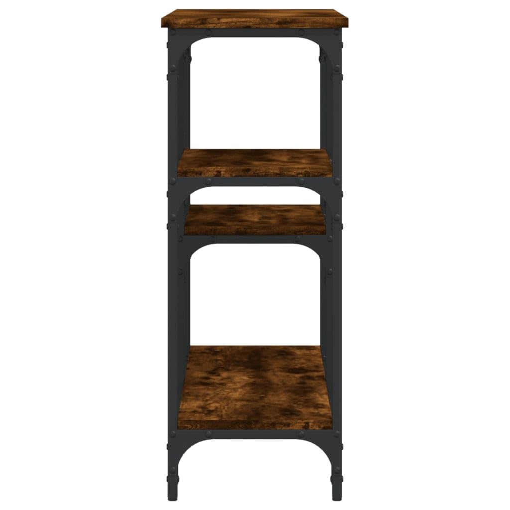 Tavolo consolle in rovere affumicato, 102 x 29 x 75 cm, tavolino in