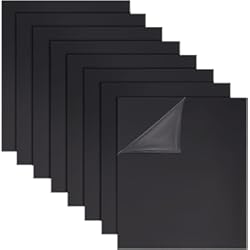 Placas De Plastico Imitacion Teja OLYCRAFT 8 hojas de plástico ABS negro de 200 x 250 x 0.5 mm, placas de plástico ABS, hoja de plástico duro para modelos arquitectónicos, mesa de arena, suministros de material de modelo de