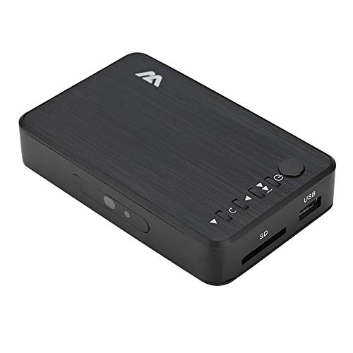 Eboxer Reproductor Multimedia HD HDMI, Mini 1080p Ultra HDMI Reproductor de Video Digital con Control Remoto IR Soporte MMC RMVB MP3 AVI MKV USB Drives y Tarjetas SD (Negro)(A)