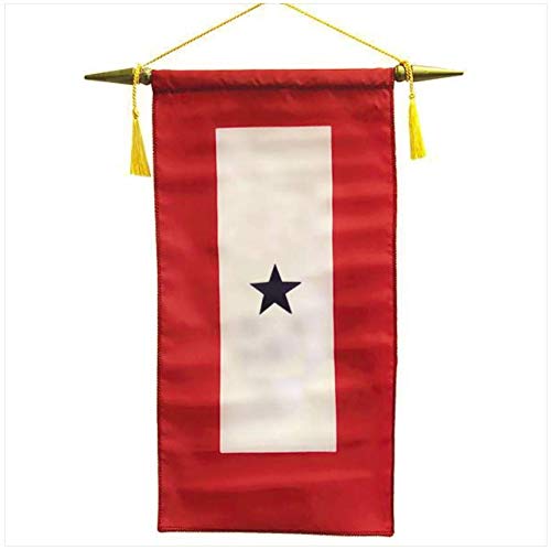 Bandera de servicio de una estrella azul Vanguard de 8 x 15 cm fabricada en Estados Unidos